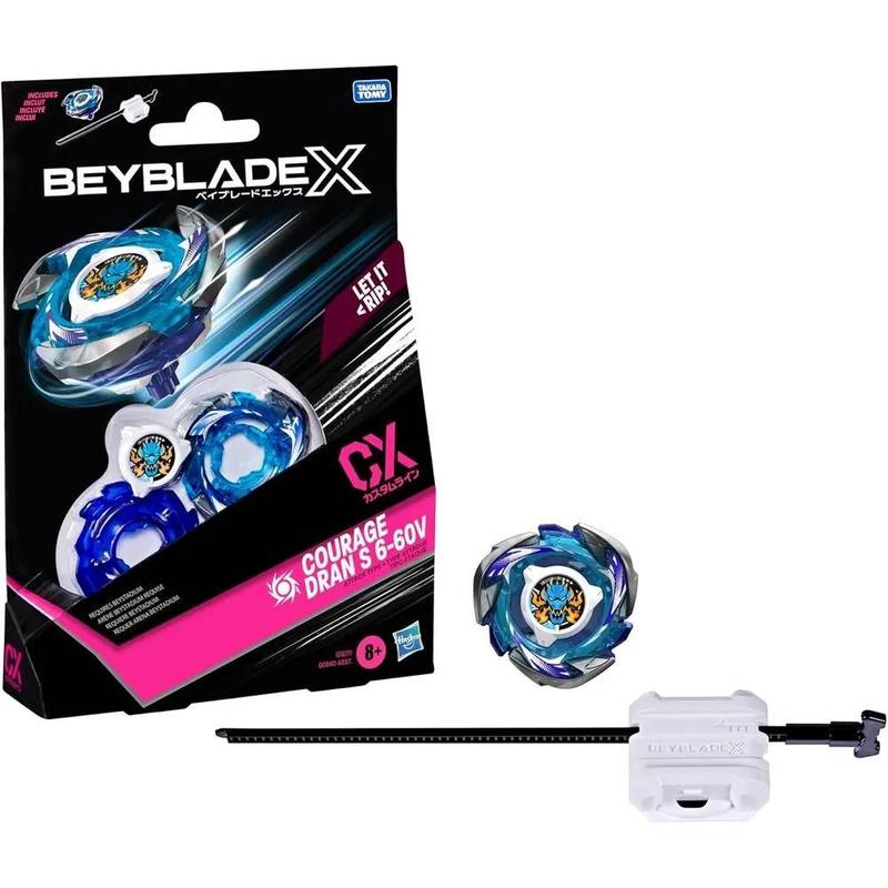 Courage Dran S6 Beyblade X - Hasbro G0840-G1677 - Conjunto Pião de